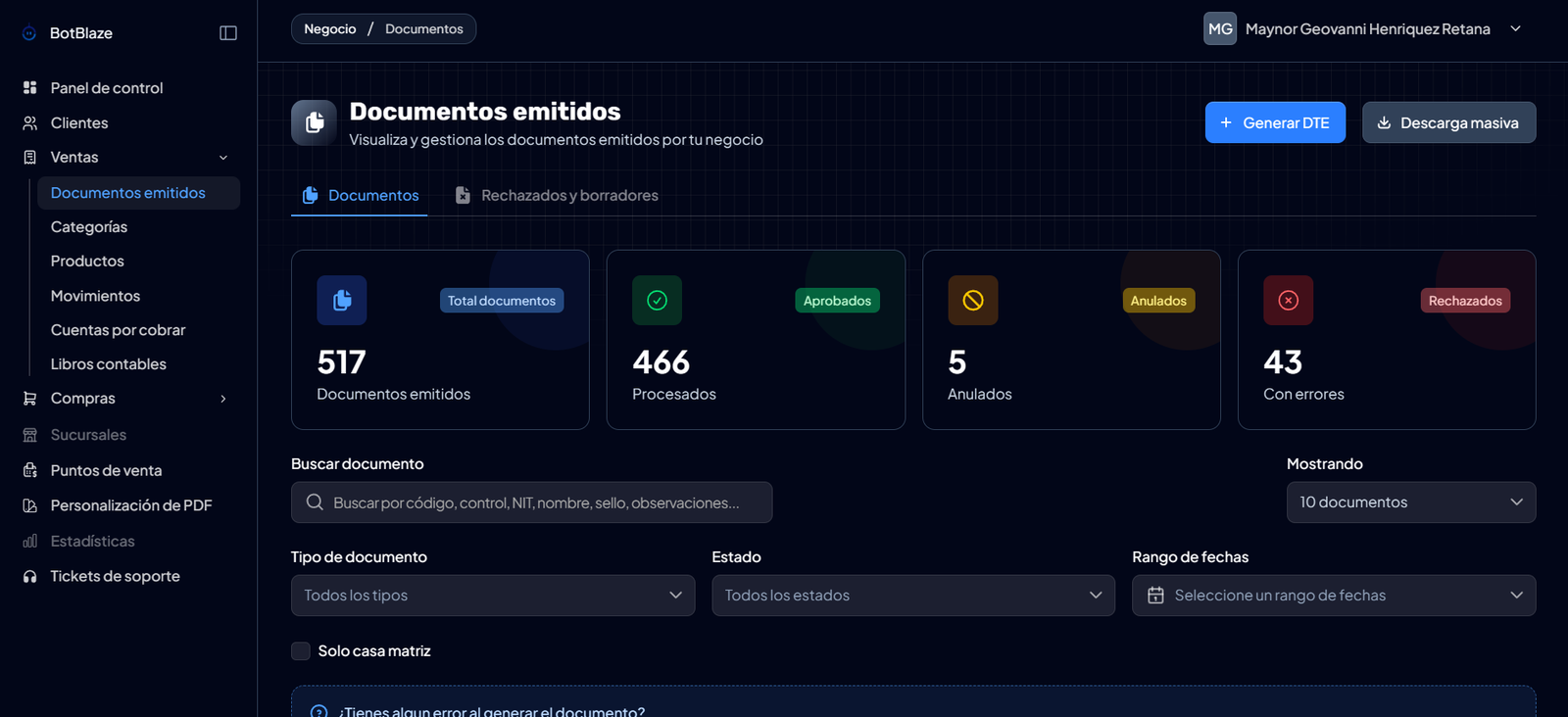 Imagen de Facturacion electronica BotBlaze